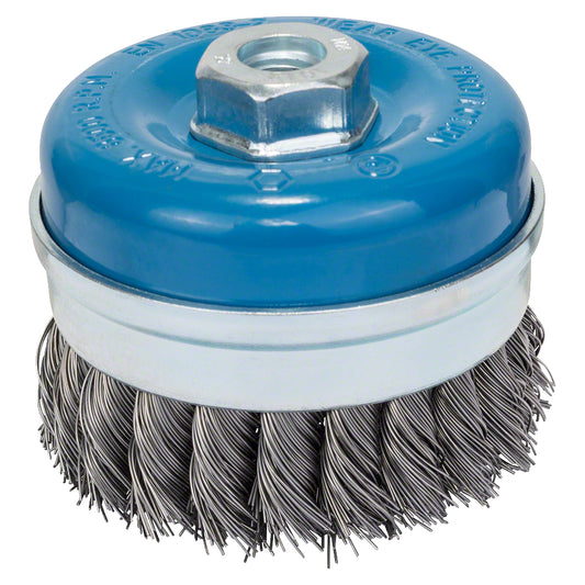 Cepillo de Acero Copa para Esmeril 90mm Alambre Trenzado 0,5mm M14