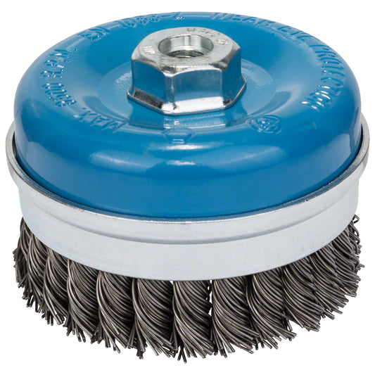 Cepillo de Acero Copa para Esmeril 100mm Alambre Trenzado 0,8mm M14