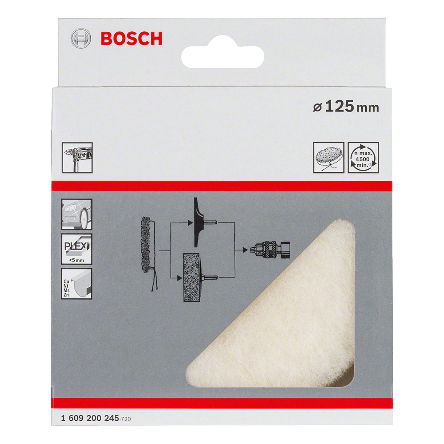 Bonete para Pulido autoadherente; 125mm
