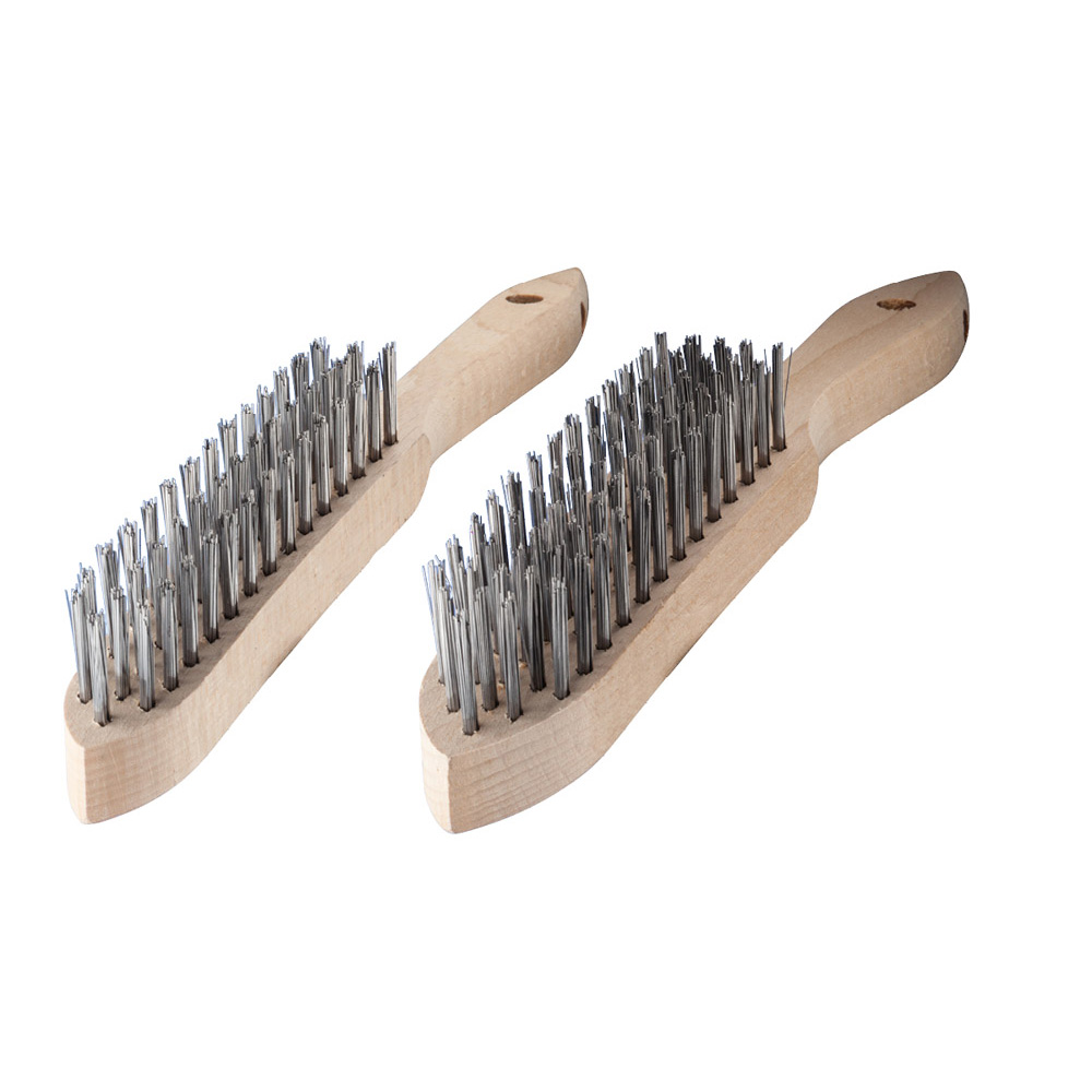 1801 594 Cepillo mango de madera, filamento de acero 0.35 mm (0,014") - 135 X 32 mm (5-1/4" X 1-1/4")