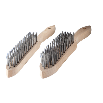 1801 594 Cepillo mango de madera, filamento de acero 0.35 mm (0,014") - 135 X 32 mm (5-1/4" X 1-1/4")