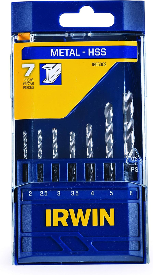 1865309 Juego de brocas HSS 2 - 6 mm 7 piezas Irwin