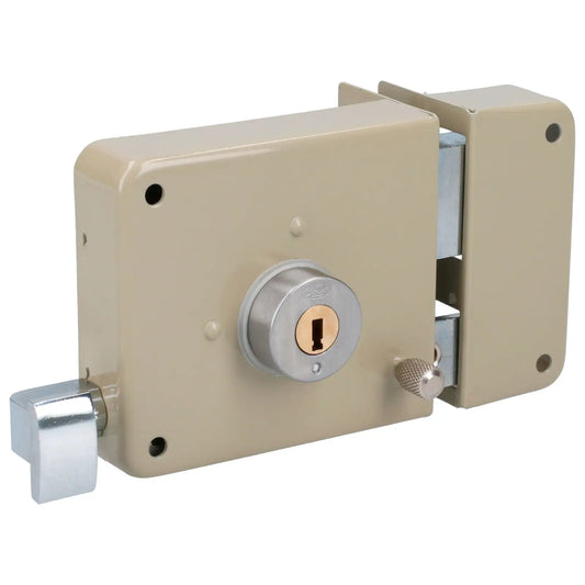 22CS Cerradura de sobreponer clásica con llave de punto, derecha, Lock