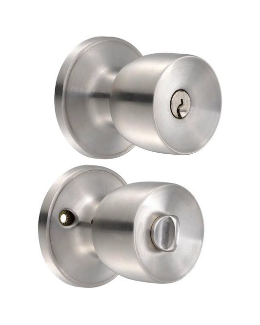 20PO Pomo tubular de copa recta para baño, Lock
