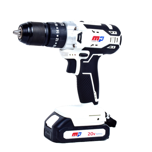 2012015 Taladro inalámbrico percutor 20V 1/2" portabrocas metálico, 1 batería