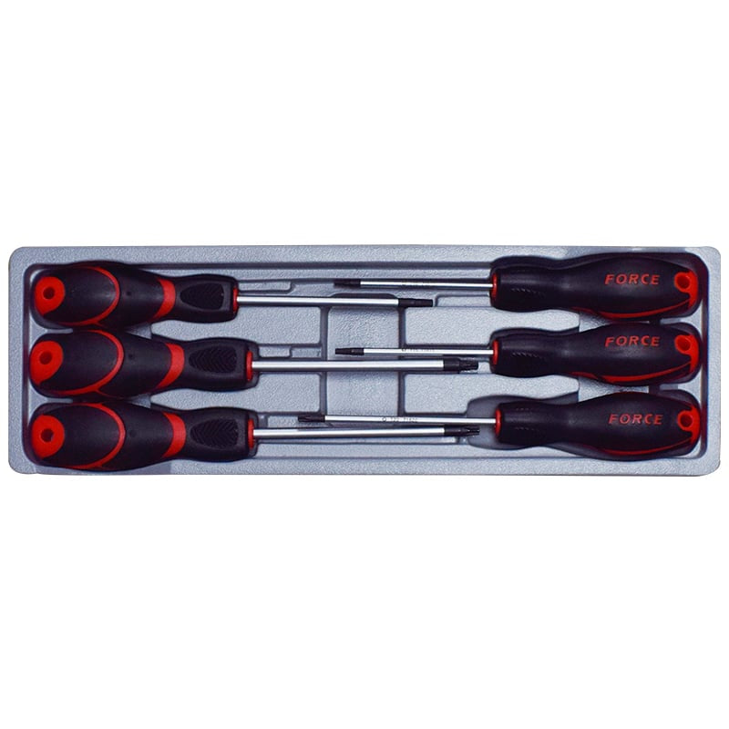 Force 2061T juego 6 destornilladores torx de seguridad T10H-T30H