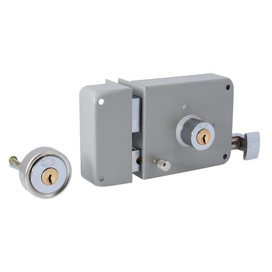 23CS Cerradura de sobreponer clásica con llave de punto, izquierda, Lock