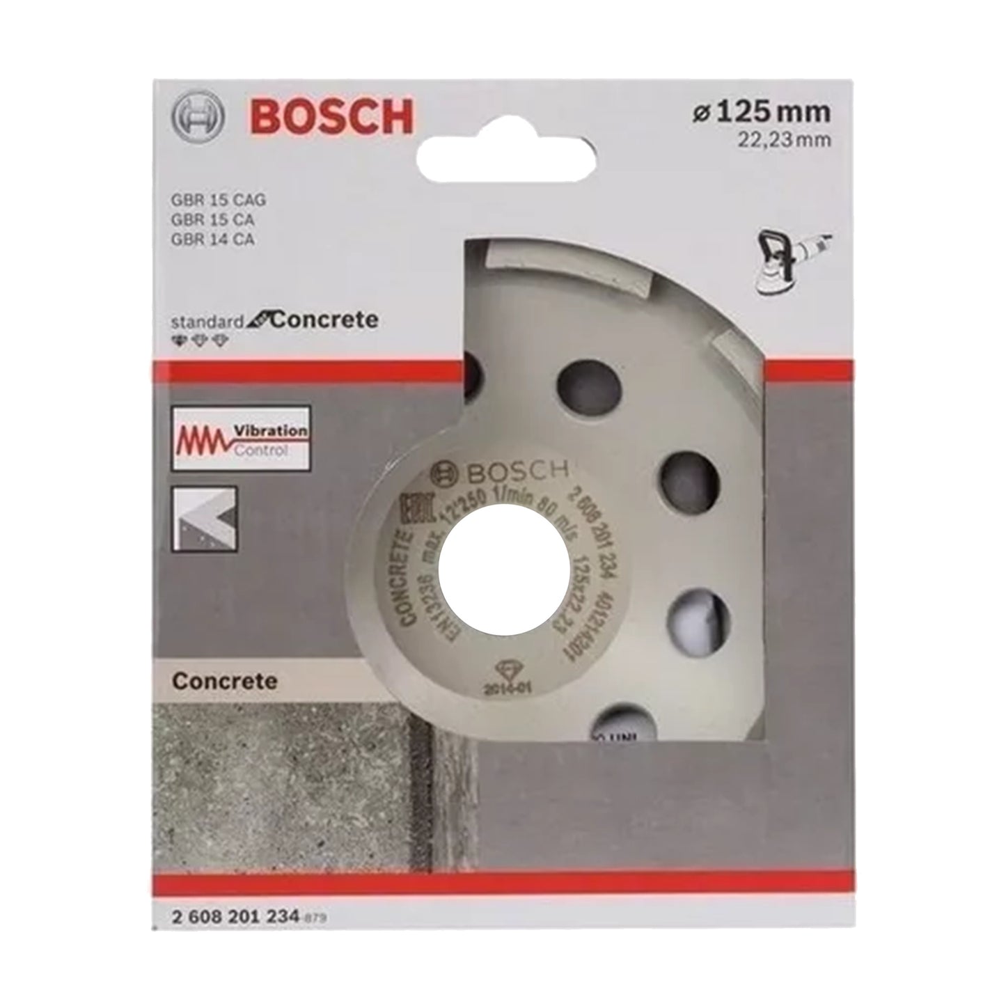Copa Diamantada Bosch Standard for Concrete 125x22,23x5mm