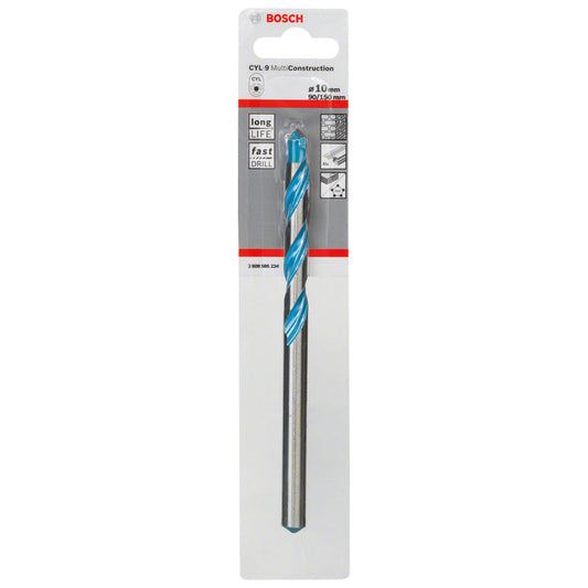 Broca Multimaterial encastre cilíndrico CYL-9 multiconstrucción Ø10 x 90 x 150 mm