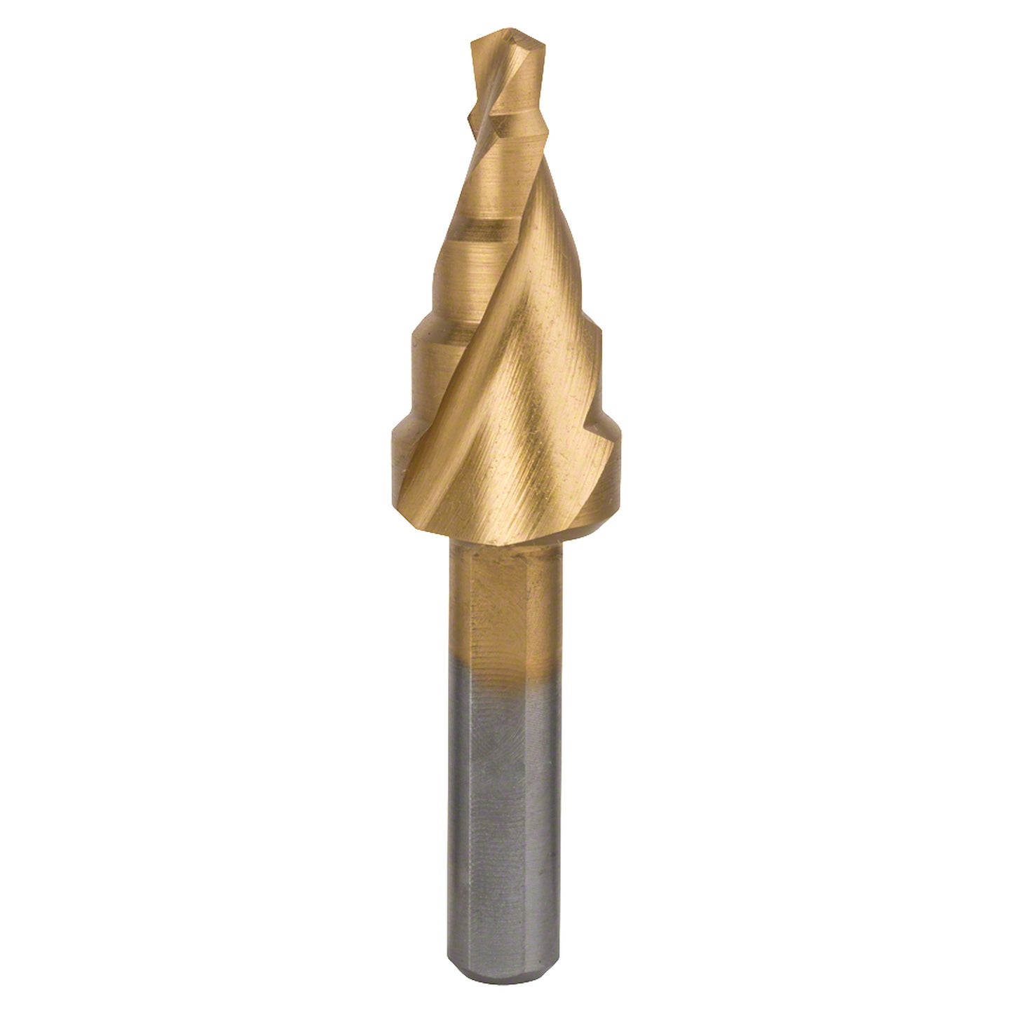 Broca escalonada para Metal Bosch Acero Rápido con Titanio HSS-TiN 4,0-12,0mm 5 diametros
