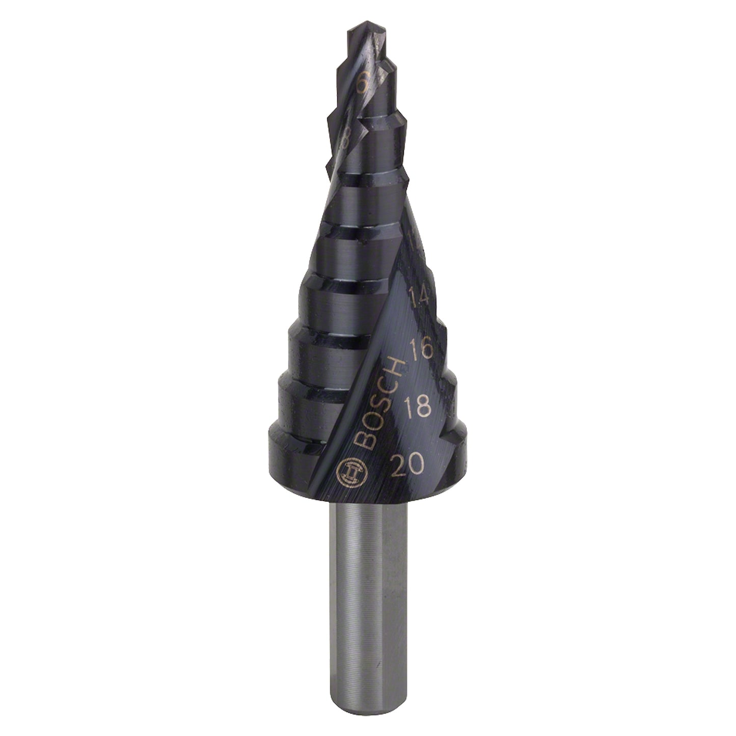Broca escalonada para Metal Bosch Acero Rápido con aluminio y Titanio HSS-AlTiN 4,0-12,0mm 5 diametros