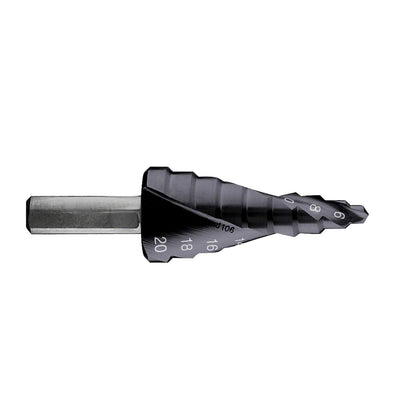Broca escalonada para Metal Bosch Acero Rápido con aluminio y Titanio HSS-AlTiN 4,0-12,0mm 5 diametros