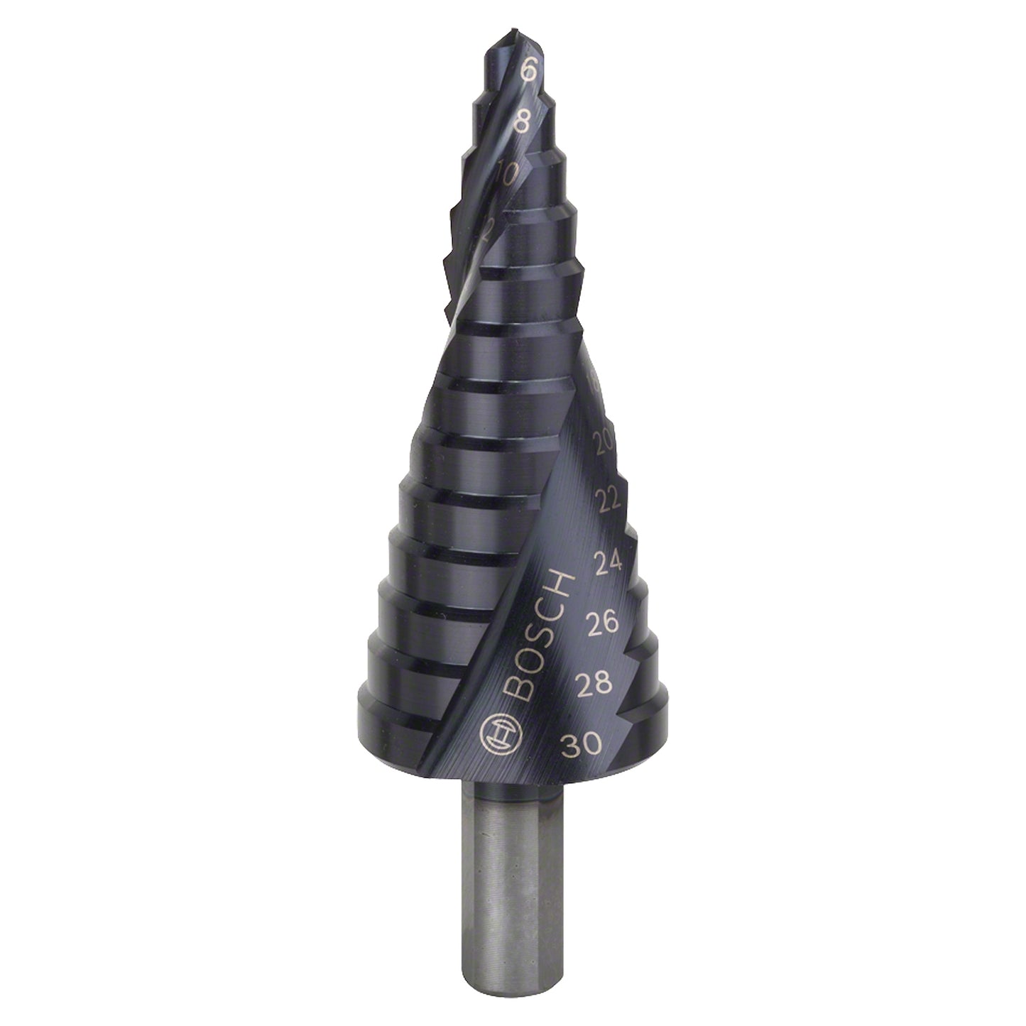 Broca escalonada para Metal Bosch Acero Rápido con aluminio y Titanio HSS-AlTiN 4,0-12,0mm 5 diametros