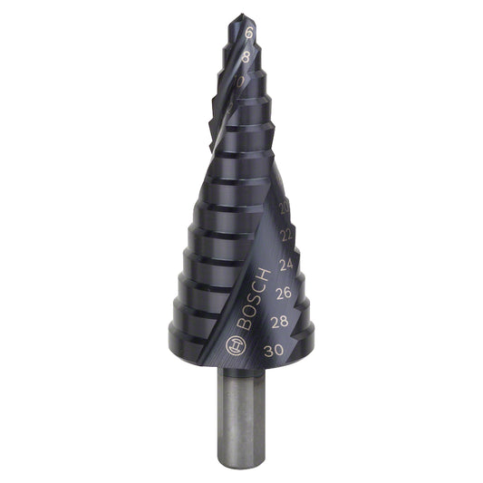 Broca escalonada para Metal Bosch Acero Rápido con aluminio y Titanio HSS-AlTiN 4,0-12,0mm 5 diametros