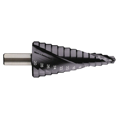 Broca escalonada para Metal Bosch Acero Rápido con aluminio y Titanio HSS-AlTiN 4,0-12,0mm 5 diametros