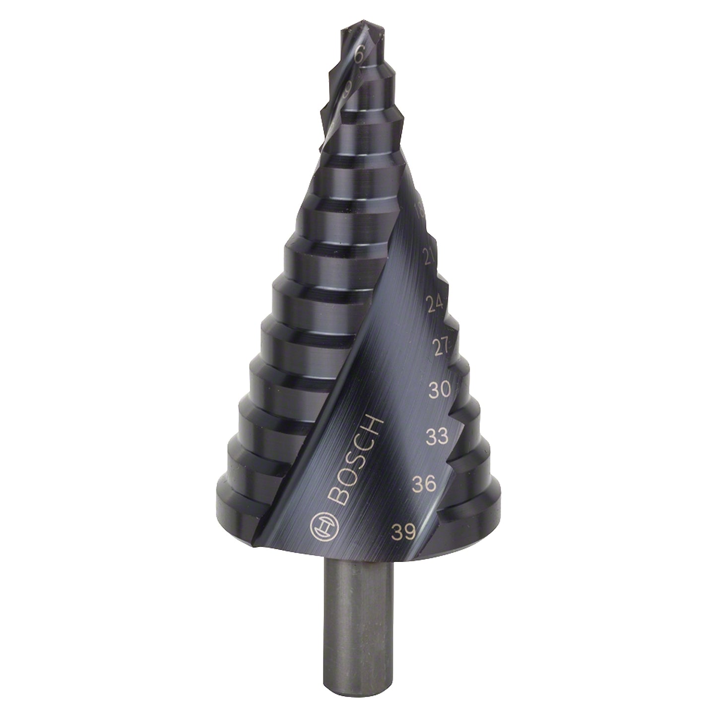 Broca escalonada para Metal Bosch Acero Rápido con aluminio y Titanio HSS-AlTiN 4,0-12,0mm 5 diametros