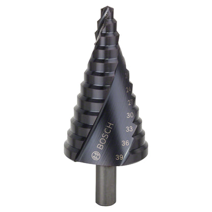 Broca escalonada para Metal Bosch Acero Rápido con aluminio y Titanio HSS-AlTiN 4,0-12,0mm 5 diametros