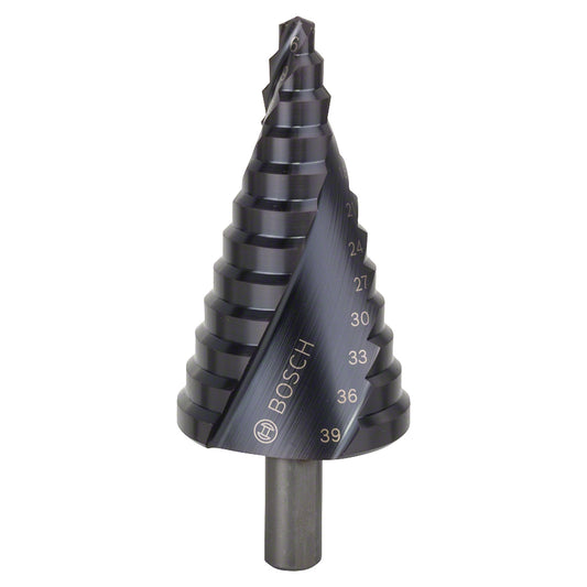 Broca escalonada para Metal Bosch Acero Rápido con aluminio y Titanio HSS-AlTiN 4,0-12,0mm 5 diametros