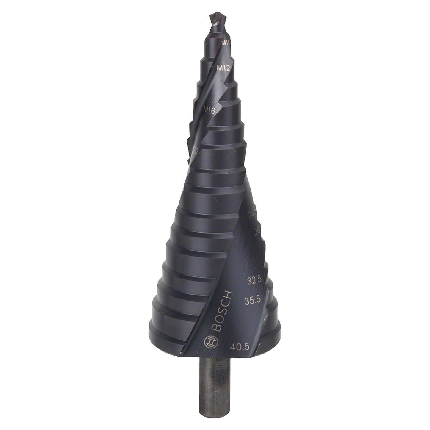 Broca escalonada para Metal Bosch Acero Rápido con aluminio y Titanio HSS-AlTiN 4,0-12,0mm 5 diametros