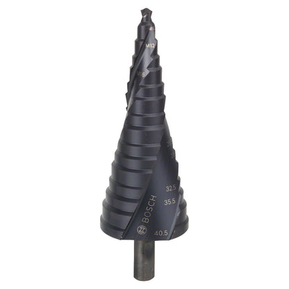 Broca escalonada para Metal Bosch Acero Rápido con aluminio y Titanio HSS-AlTiN 4,0-12,0mm 5 diametros