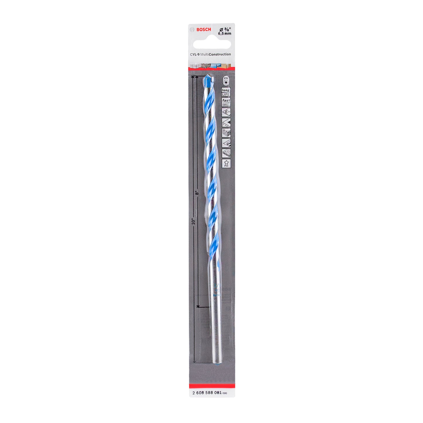 2608588074-000 Broca encastre cilíndrico Bosch CYL-9 Multiconst Ø5/32X4X6