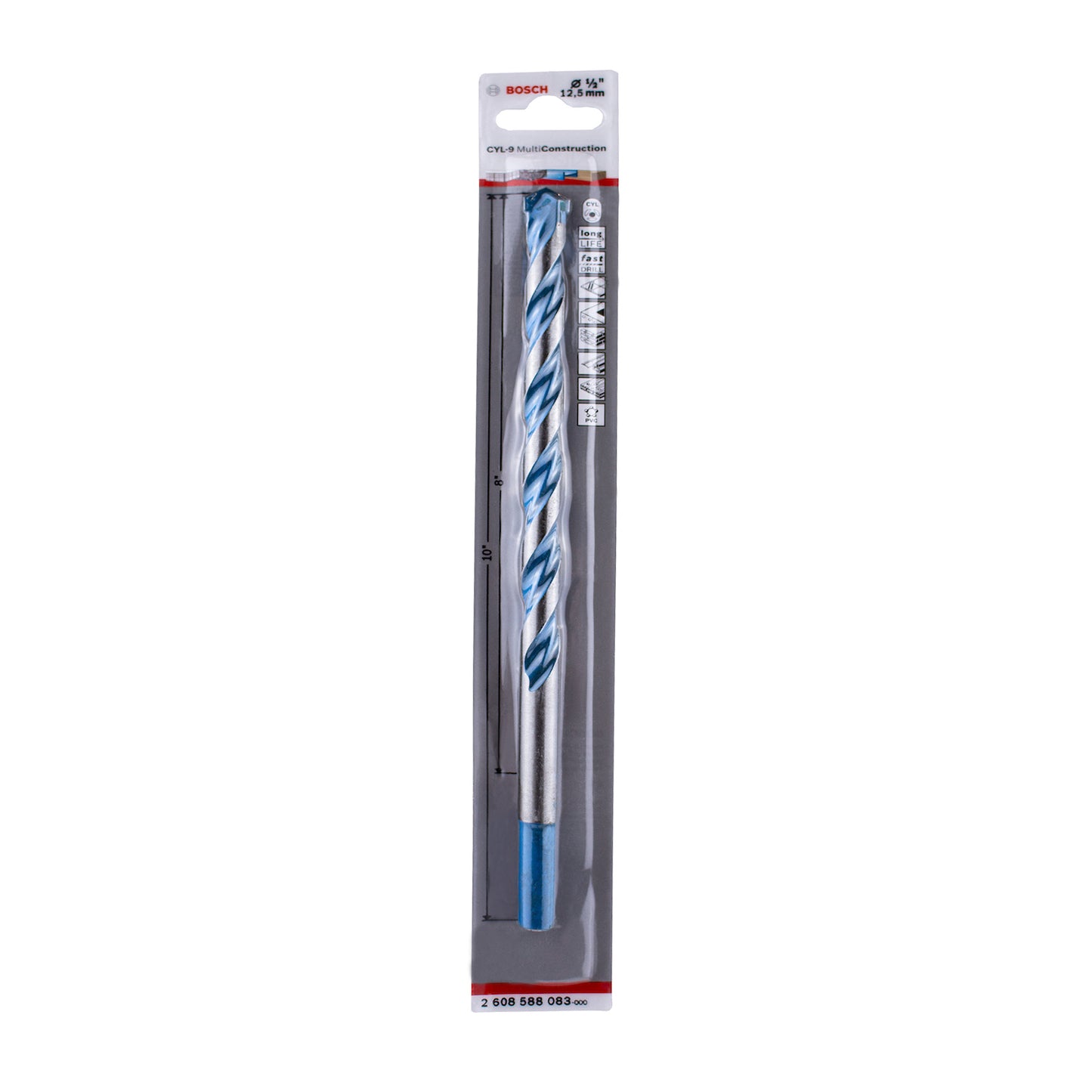 Broca encastre cilíndrico Bosch CYL-9 Multiconst Ø1/2X8X10