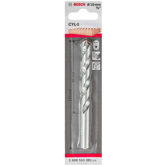 Broca para concreto Bosch CYL-1 Ø10x80x120mm