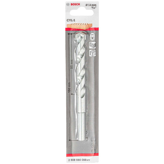 Broca para concreto Bosch CYL-1 Ø14x85x150mm