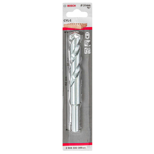 Broca para concreto Bosch CYL-1 Ø16x85x150mm