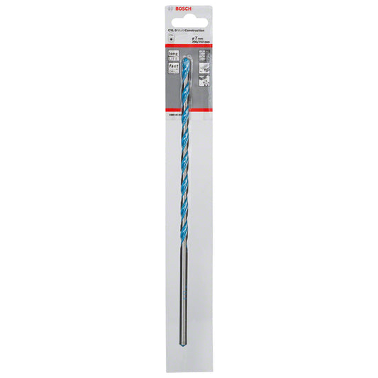 Broca Multimaterial encastre cilíndrico CYL-9 multiconstrucción Ø7 x 200 x 250 mm