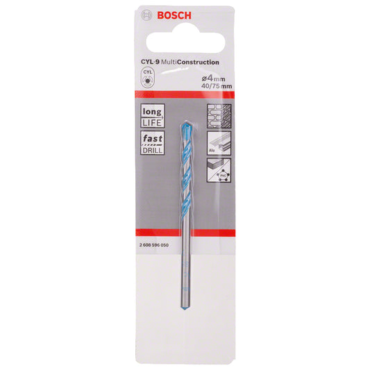 Broca Multimaterial encastre cilíndrico CYL-9 multiconstrucción Ø4 x 40 x 75 mm