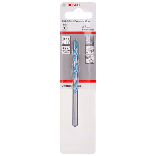 Broca Multimaterial encastre cilíndrico CYL-9 multiconstrucción Ø7 x 60 x 100 mm