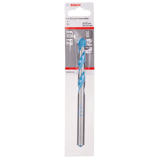 Broca Multimaterial encastre cilíndrico CYL-9 multiconstrucción Ø12 x 90 x 150 mm
