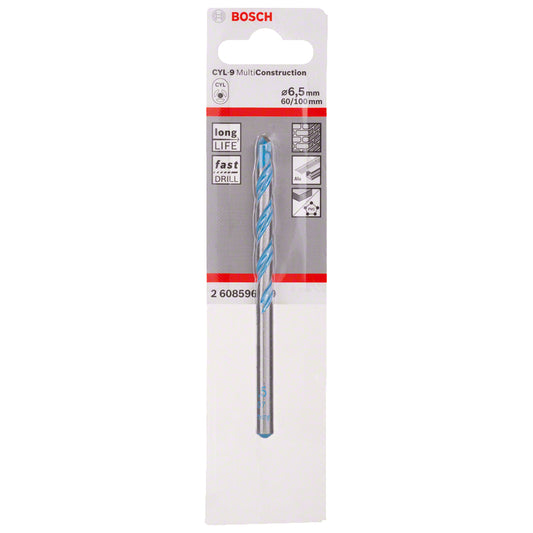 Broca Multimaterial encastre cilíndrico CYL-9 multiconstrucción Ø6,5 x 60 x 100 mm