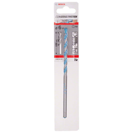 Broca Multimaterial encastre cilíndrico CYL-9 multiconstrucción Ø6 x 90 x 150 mm