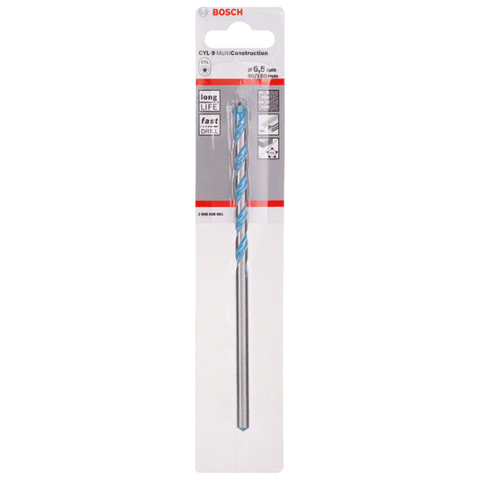 Broca Multimaterial encastre cilíndrico CYL-9 multiconstrucción Ø6,5 x 90 x 150 mm