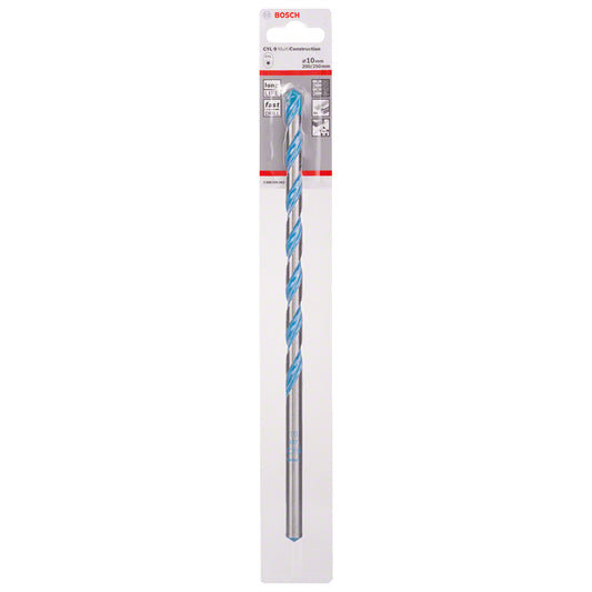 Broca Multimaterial encastre cilíndrico CYL-9 multiconstrucción Ø10 x 200 x 250 mm