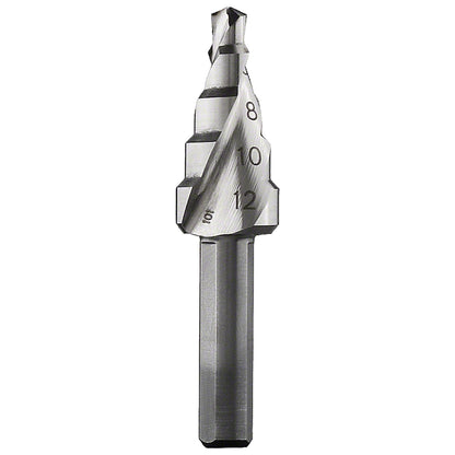 Broca escalonada para Metal Bosch Acero Rápido HSS 4,0-12,0mm 5 diametros