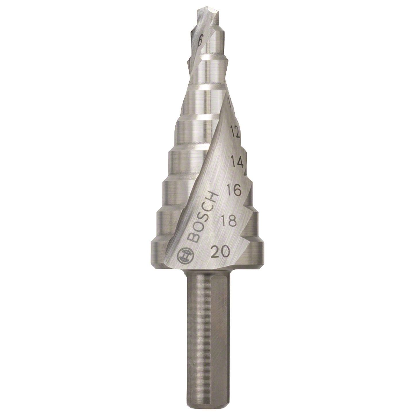 Broca escalonada para Metal Bosch Acero Rápido HSS 4,0-20,0mm 9 diametros