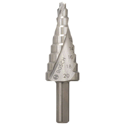 Broca escalonada para Metal Bosch Acero Rápido HSS 4,0-20,0mm 9 diametros