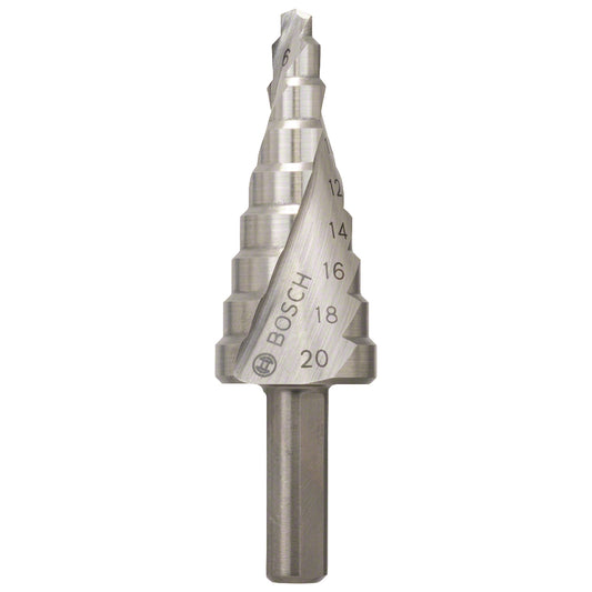 Broca escalonada para Metal Bosch Acero Rápido HSS 4,0-20,0mm 9 diametros