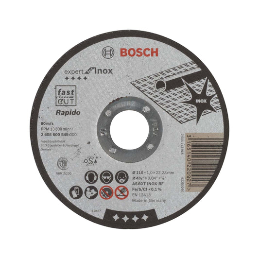 Disco de corte Bosch Expert for Inox 115x1,0mm 25 unidades