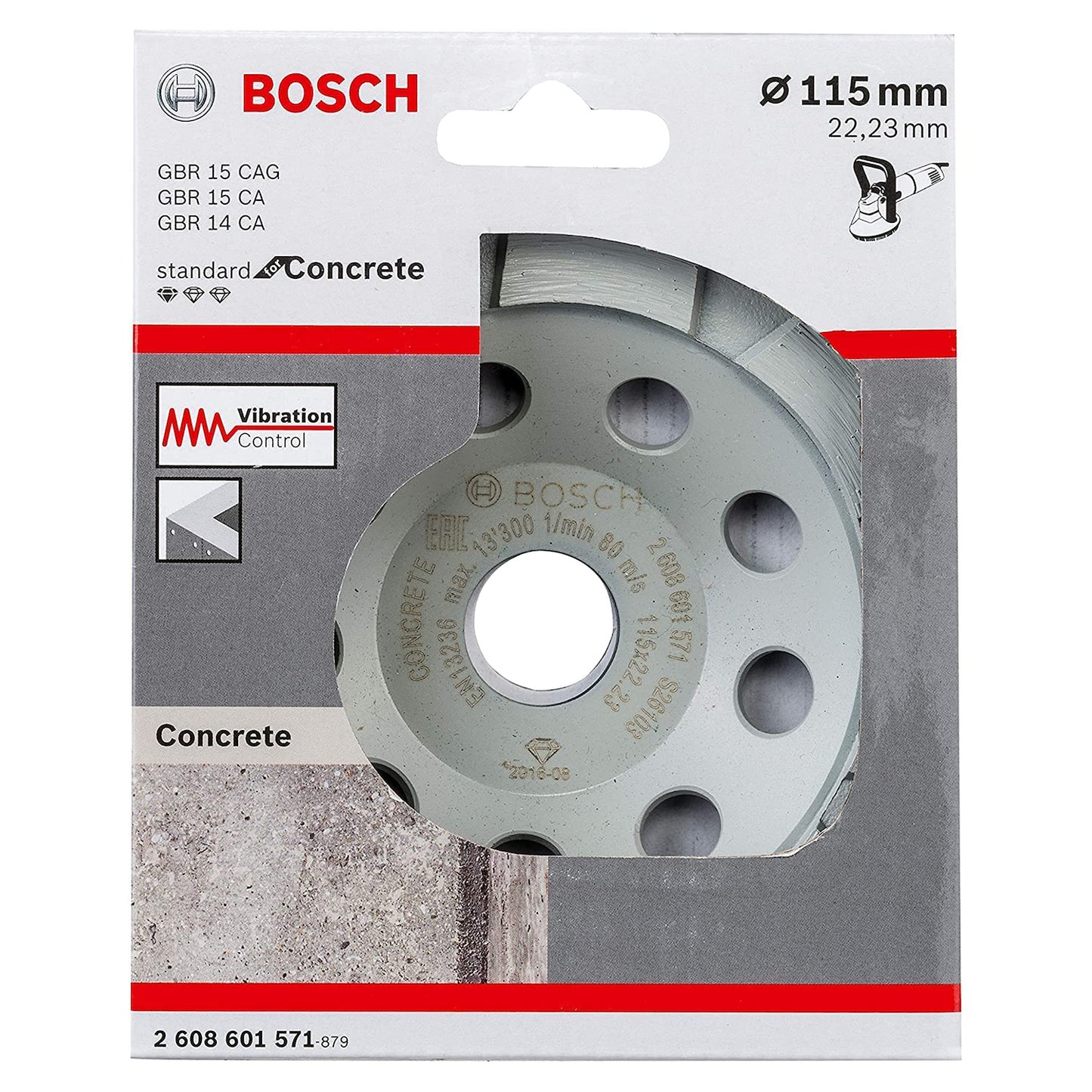 Copa Diamantada Bosch Standard for Concrete 115x22,23x3mm