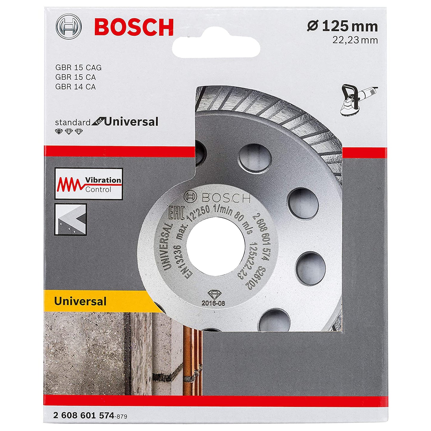 Copa Diamantada Bosch Standard for Universal 125x22,23x5mm