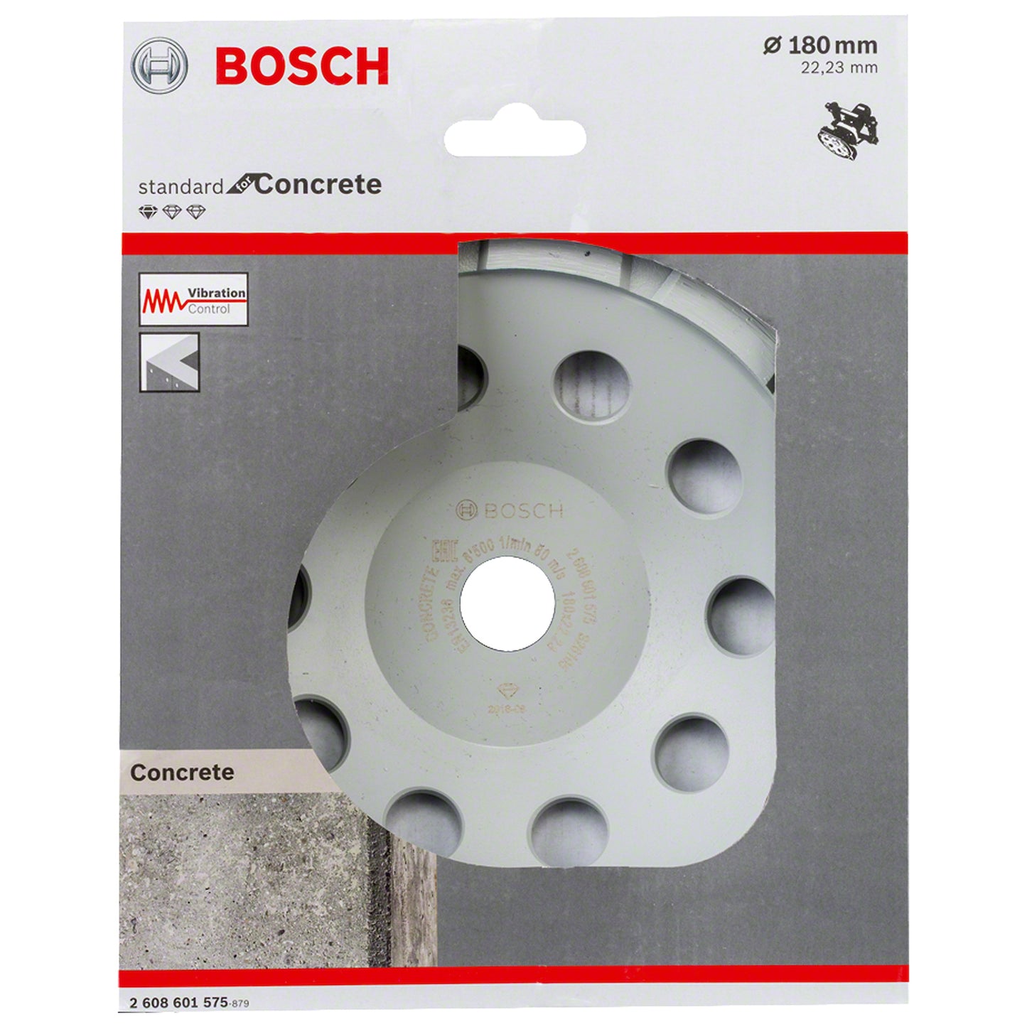 Copa Diamantada Bosch Standard for Concrete 180x22,23x5mm