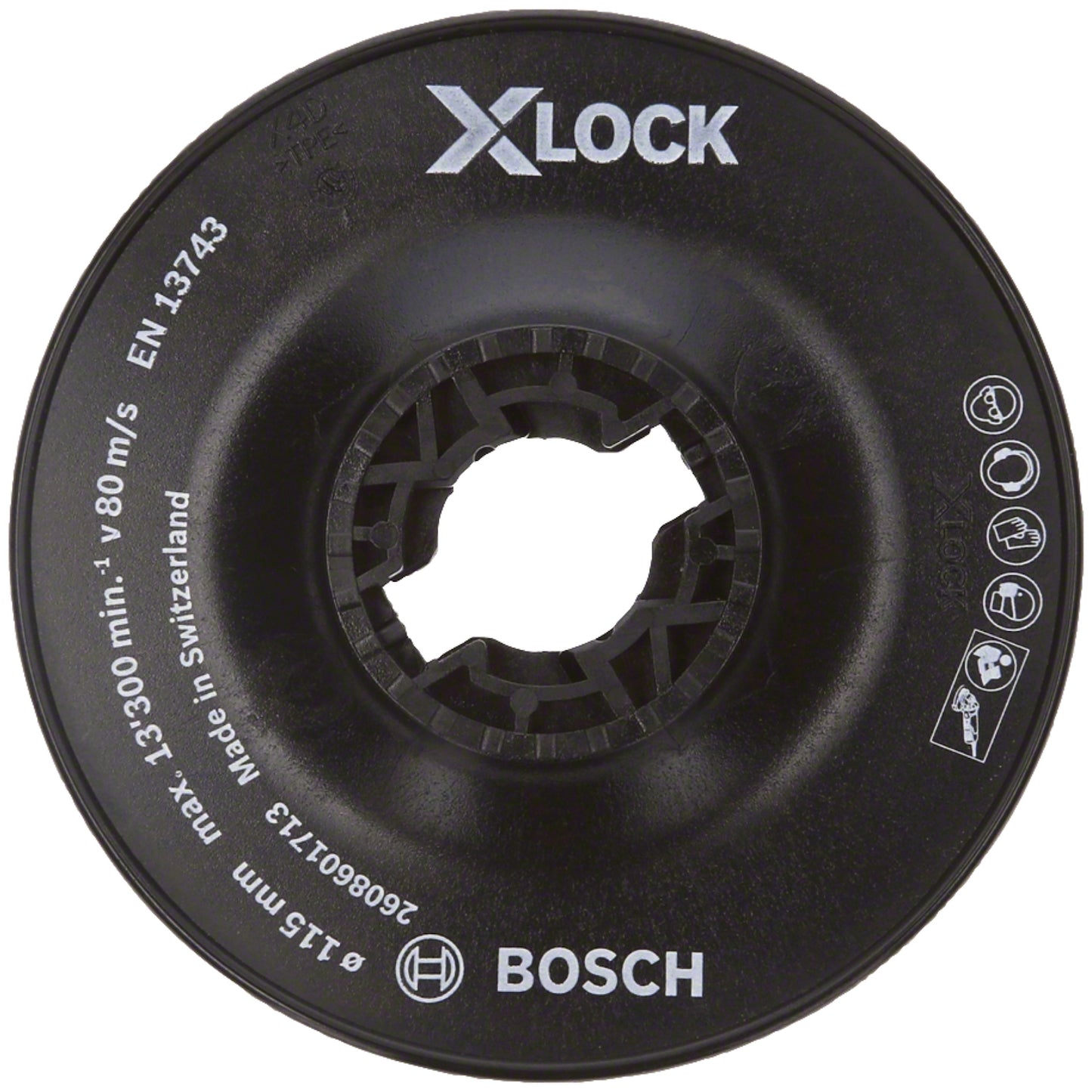 1 Plato de Goma X-LOCK Bosch para Disco de Fibra duro 115mm