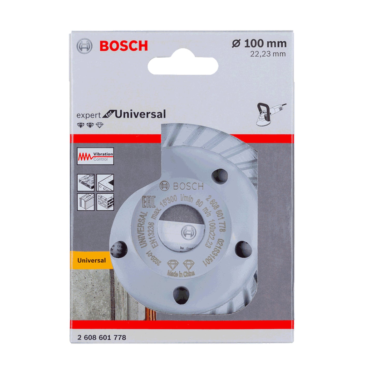 Copa Diamantada Bosch Expert for Universal Ø100x22,23x2,5mm