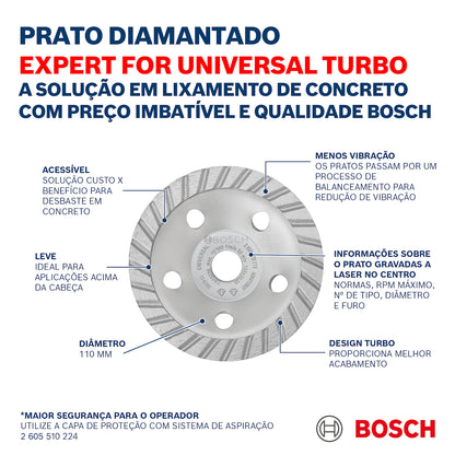 Copa Diamantada Bosch Expert for Universal Ø100x22,23x2,5mm