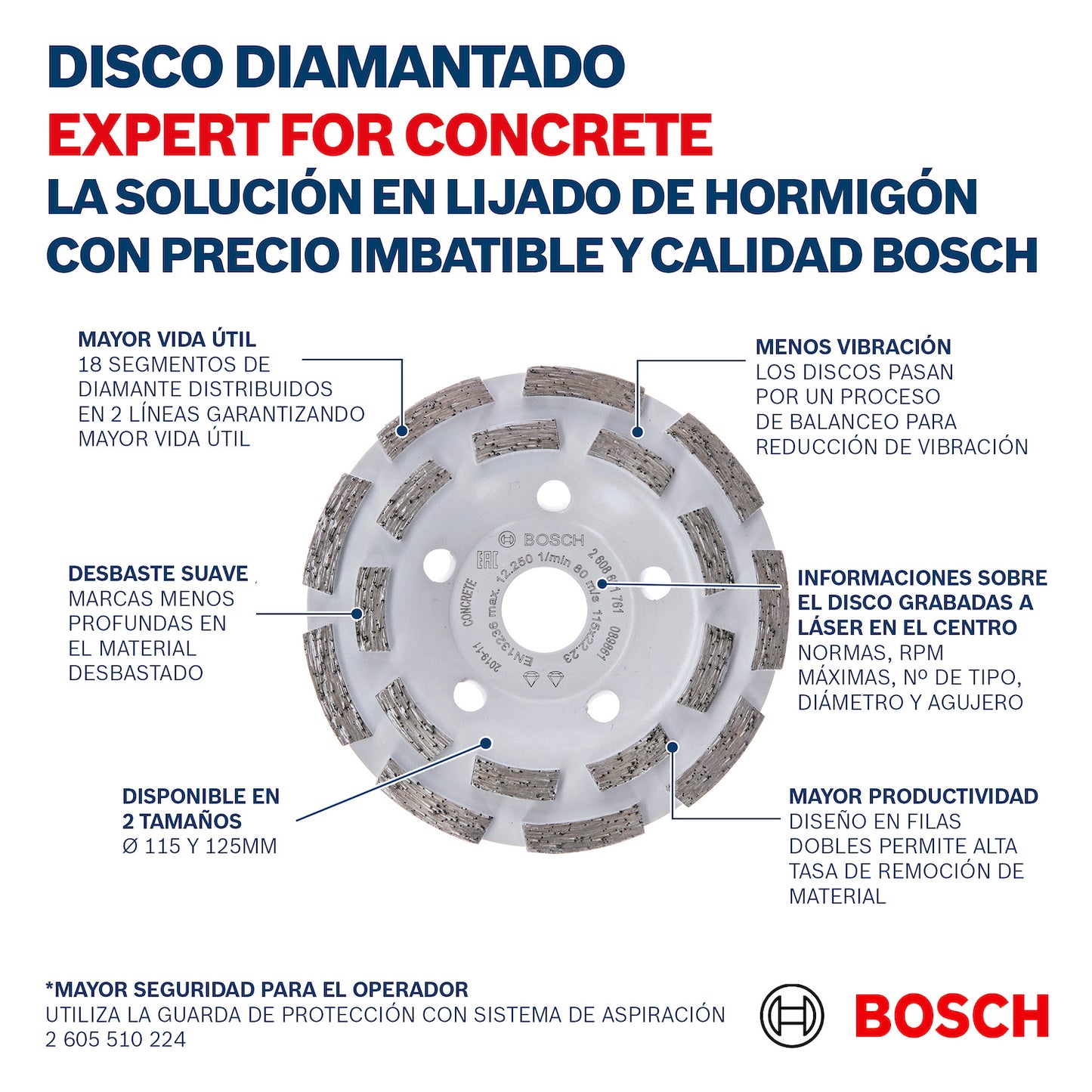 Copa Diamantada Bosch Expert for Concrete 125x22,23x4,5mm