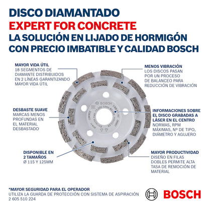 Copa Diamantada Bosch Expert for Concrete 125x22,23x4,5mm